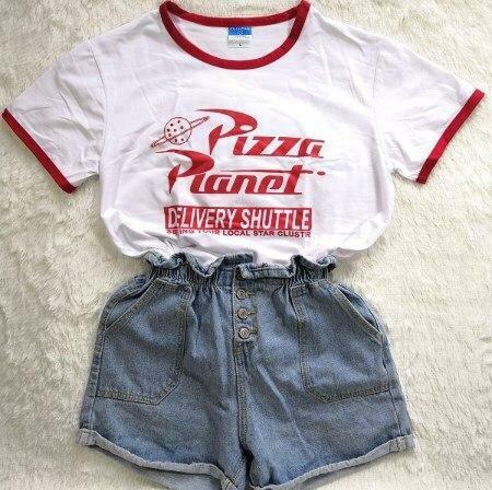 Vintage Pizza Planet T-Shirt - Y2K Fashion Tee with Nostalgic Aesthetic Vibe Vintage Pizza Planet T-Shirt - Y2K Fashion Tee with Nostalgic Aesthetic Vibe