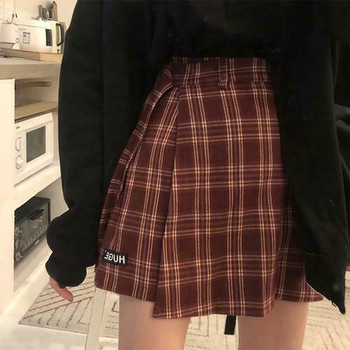 Vintage Plaid College Skirt - Y2K Fashion Aesthetic with Coquette and Grunge Style Vintage Plaid College Skirt - Y2K Fashion Aesthetic with Coquette and Grunge Style