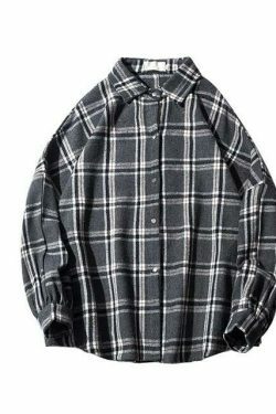 Vintage Plaid Shirt - Y2K Fashion Staple for Coquette and Grunge Aesthetics