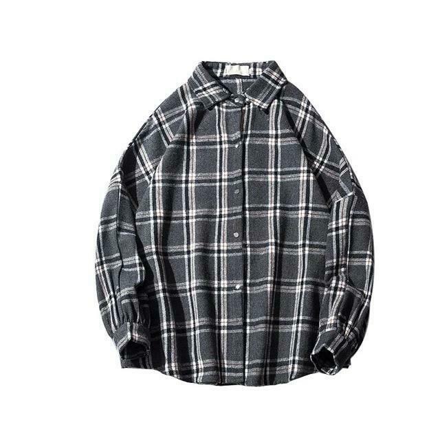 Vintage Plaid Shirt - Y2K Fashion Staple for Coquette and Grunge Aesthetics