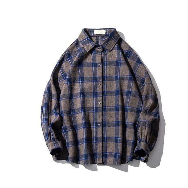 Vintage Plaid Shirt - Y2K Fashion Staple for Coquette and Grunge Aesthetics