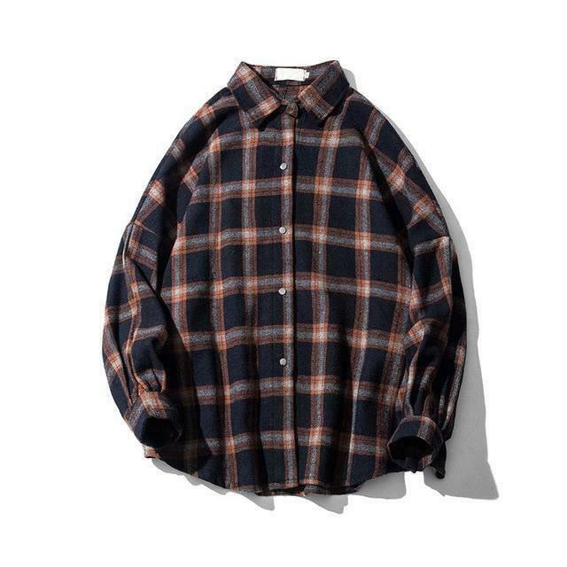 Vintage Plaid Shirt - Y2K Fashion Staple for Coquette and Grunge Aesthetics