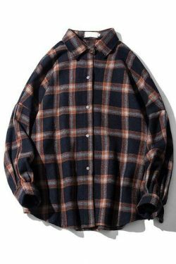 Vintage Plaid Shirt - Y2K Fashion Staple for Coquette and Grunge Aesthetics