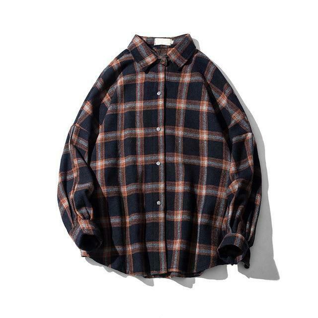 Vintage Plaid Shirt - Y2K Fashion Staple for Coquette and Grunge Aesthetics