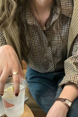 Vintage Plaid Shirt: Y2K Fashion with Coquette Aesthetic, Grunge Style, and Pastel Goth Vibes