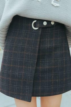Vintage Plaid Skirt - Y2K Fashion with Coquette & Grunge Aesthetics