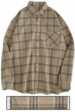 Vintage Plaid Sleeved Shirt for Y2K Fashion Enthusiasts
