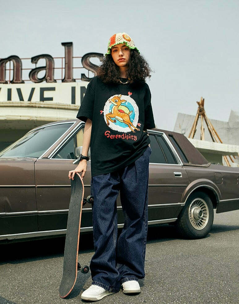 Vintage Pleat Front Wide Leg Jeans - Y2K Fashion Aesthetic for Women - Coquette Style Grunge Outfits