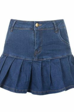 Vintage Pleated Mini Skirt - Y2K Aesthetic Fashion - Coquette Style with Grunge