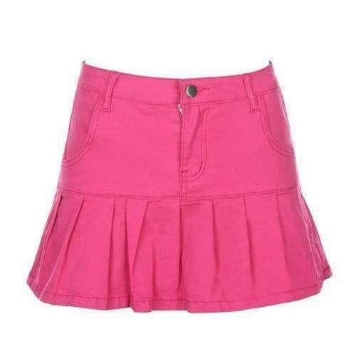 Vintage Pleated Mini Skirt - Y2K Aesthetic Fashion - Coquette Style with Grunge