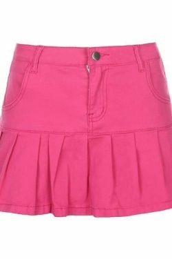 Vintage Pleated Mini Skirt - Y2K Aesthetic Fashion - Coquette Style with Grunge