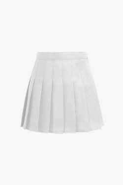 Vintage Pleated Mini Skirt - Y2K Aesthetic Fashion - Coquette Style with Grunge