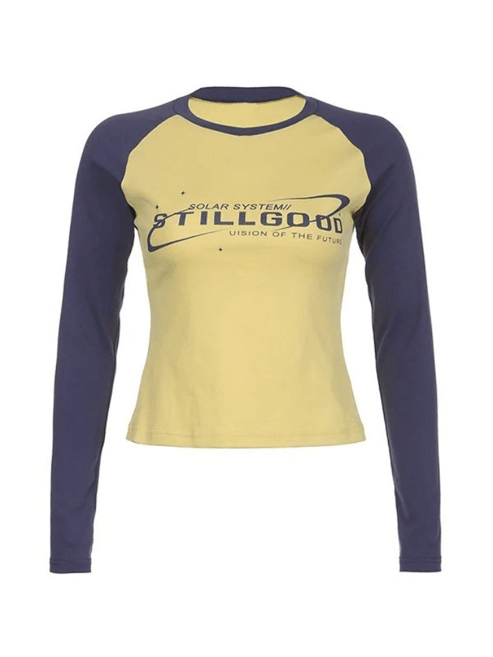 Vintage Raglan Long Sleeve Tee - Y2K Aesthetic Grunge Coquette Style, Cute Tops & Cargo Skirt Vintage Raglan Long Sleeve Tee - Y2K Aesthetic Grunge Coquette Style, Cute Tops & Cargo Skirt