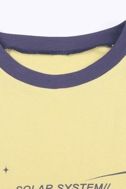 Vintage Raglan Long Sleeve Tee - Y2K Aesthetic Grunge Coquette Style, Cute Tops & Cargo Skirt