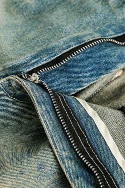 Vintage Religious Print Denim Shorts - Y2K Fashion with Coquette & Grunge Aesthetics