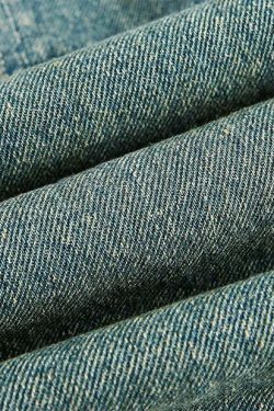 Vintage Religious Print Denim Shorts - Y2K Fashion with Coquette & Grunge Aesthetics