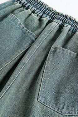 Vintage Religious Print Denim Shorts - Y2K Fashion with Coquette & Grunge Aesthetics