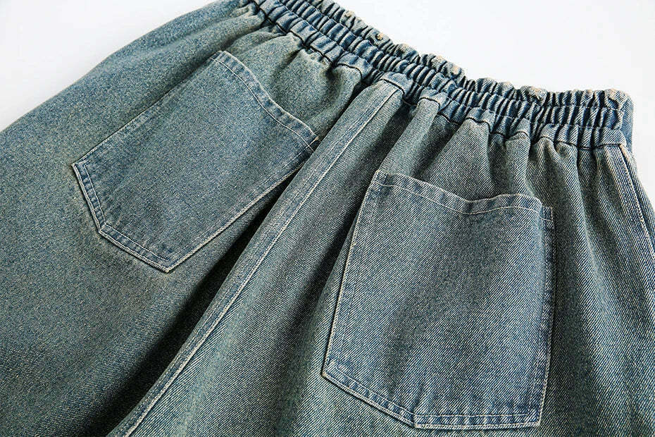 Vintage Religious Print Denim Shorts - Y2K Fashion with Coquette & Grunge Aesthetics Vintage Religious Print Denim Shorts - Y2K Fashion with Coquette & Grunge Aesthetics