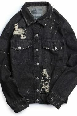 Vintage Sahara Denim Jacket - Y2K Aesthetic Grunge Style - Coquette Fashion Staple
