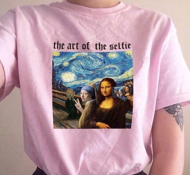 Vintage Selfie Aesthetic Tee - Y2K Fashion Statement - Coquette Style Grunge Outfits & Cute Tops