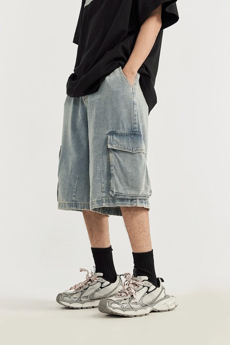 Vintage Skater Fit Cargo Jorts for Women - Y2K Aesthetic with Grunge Style, Coquette Fashion