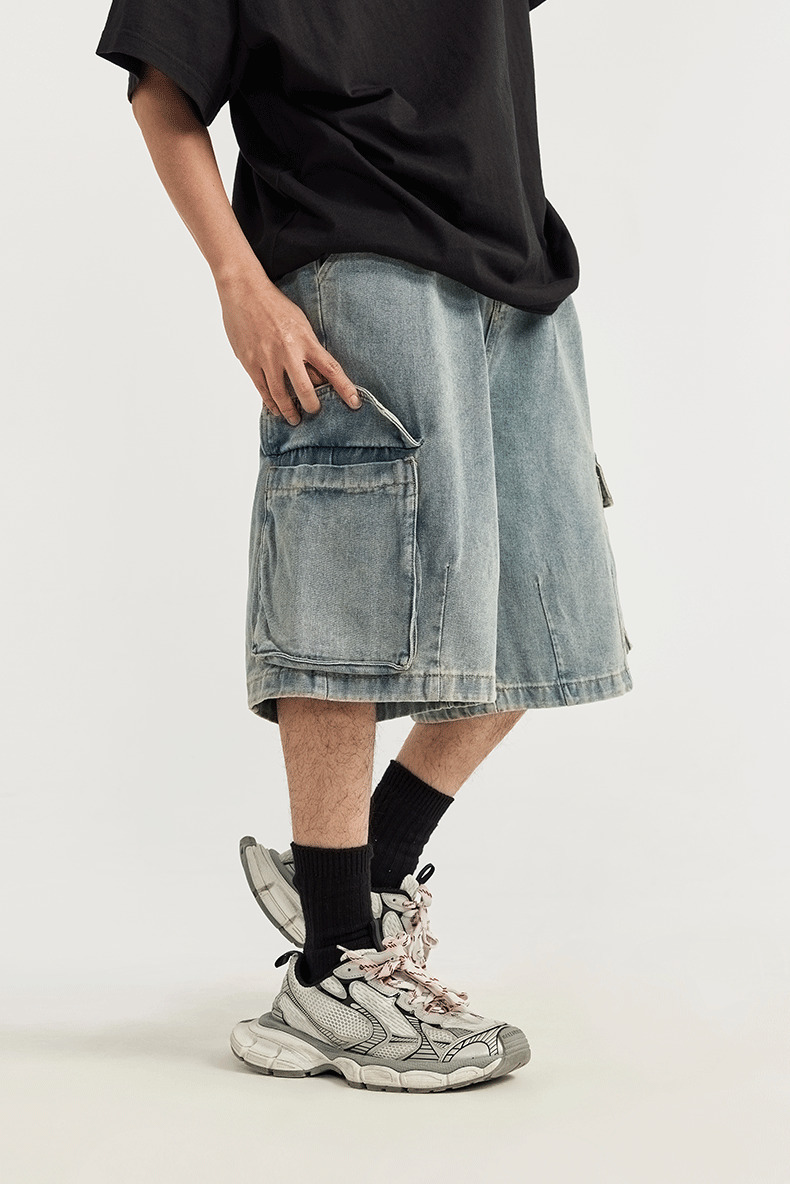 Vintage Skater Fit Cargo Jorts for Women - Y2K Aesthetic with Grunge Style, Coquette Fashion