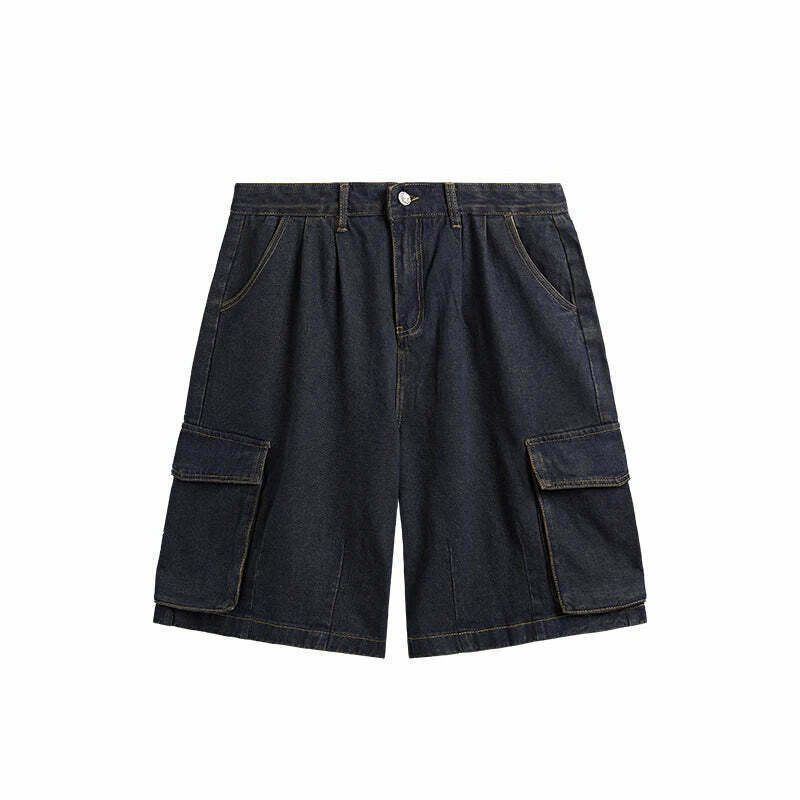 Vintage Skater Fit Cargo Jorts for Women - Y2K Aesthetic with Grunge Style, Coquette Fashion