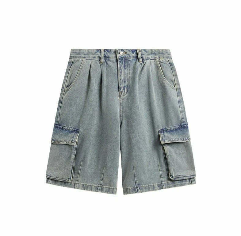 Vintage Skater Fit Cargo Jorts for Women - Y2K Aesthetic with Grunge Style, Coquette Fashion