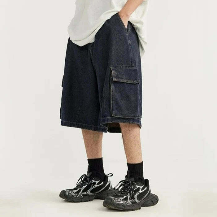 Vintage Skater Fit Cargo Jorts for Women - Y2K Aesthetic with Grunge Style, Coquette Fashion