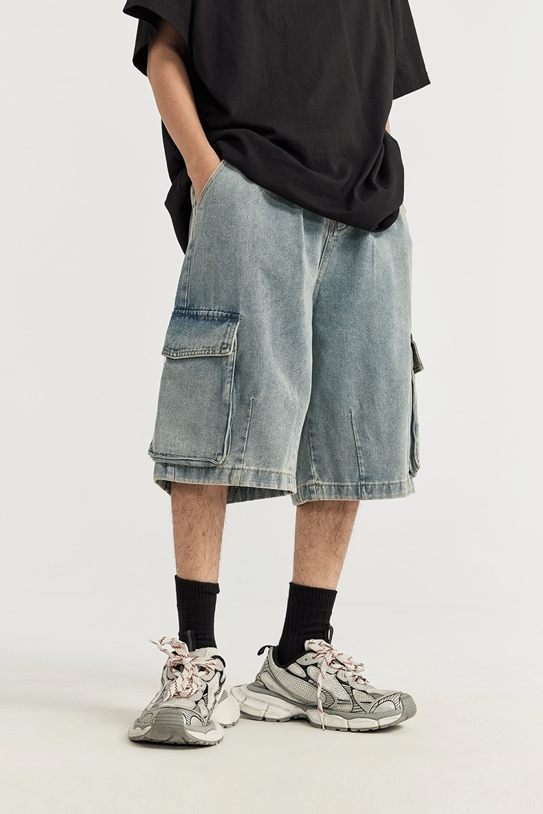 Vintage Skater Fit Cargo Jorts for Women - Y2K Aesthetic with Grunge Style, Coquette Fashion