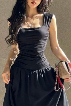 Vintage Square Neck Maxi Dress - Y2K Fashion Aesthetic with Coquette & Grunge Vibes