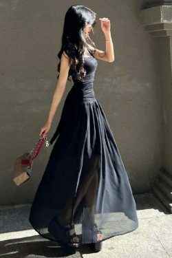 Vintage Square Neck Maxi Dress - Y2K Fashion Aesthetic with Coquette & Grunge Vibes