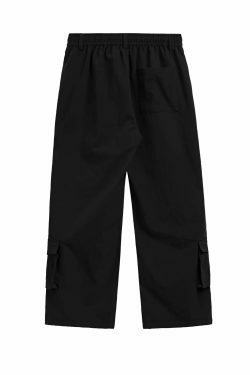 Vintage Stacked Parachute Pants - Y2K Fashion Grunge Aesthetic Coquette Style Cargo Skirt