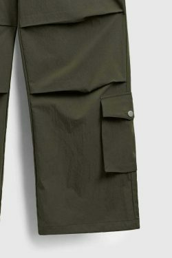 Vintage Stacked Parachute Pants - Y2K Fashion Grunge Aesthetic Coquette Style Cargo Skirt