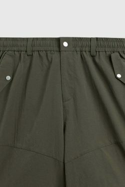 Vintage Stacked Parachute Pants - Y2K Fashion Grunge Aesthetic Coquette Style Cargo Skirt