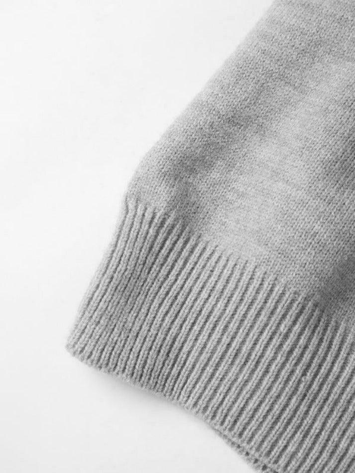 Vintage Star Jacquard Crew Neck Sweater - Y2K Aesthetic - Coquette Style - Gr