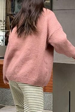 Vintage Star Jacquard Crew Neck Sweater - Y2K Aesthetic - Coquette Style - Gr