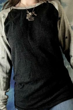 Vintage Star Print Raglan Long Sleeve Knit Sweater - Y2K Aesthetic Coquette Fashion Women's Top