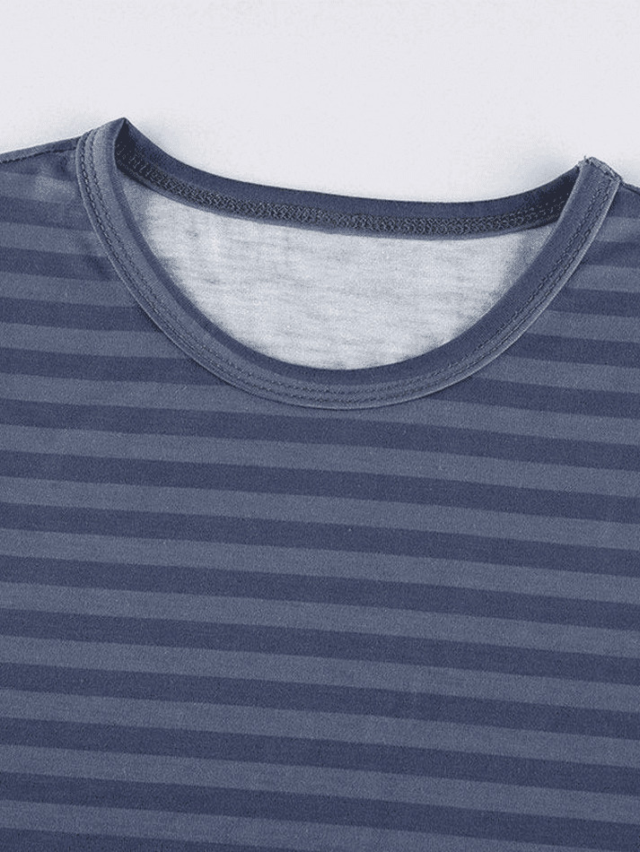 Vintage Striped Baby Crop Top in Y2K Aesthetic Style