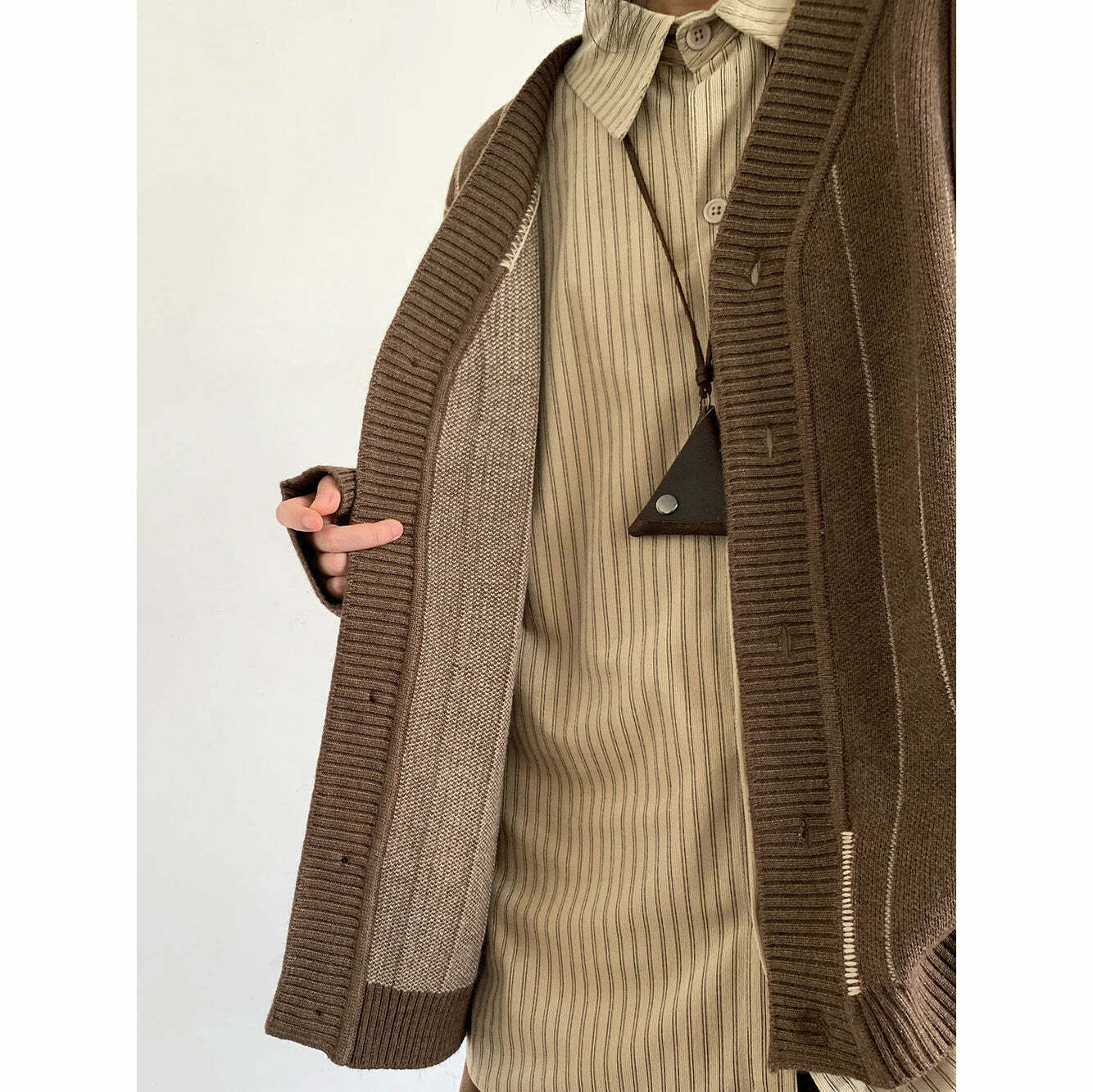 Vintage Striped Cardigan for Women - Y2K Fashion Aesthetic with Coquette and Grunge Vibes