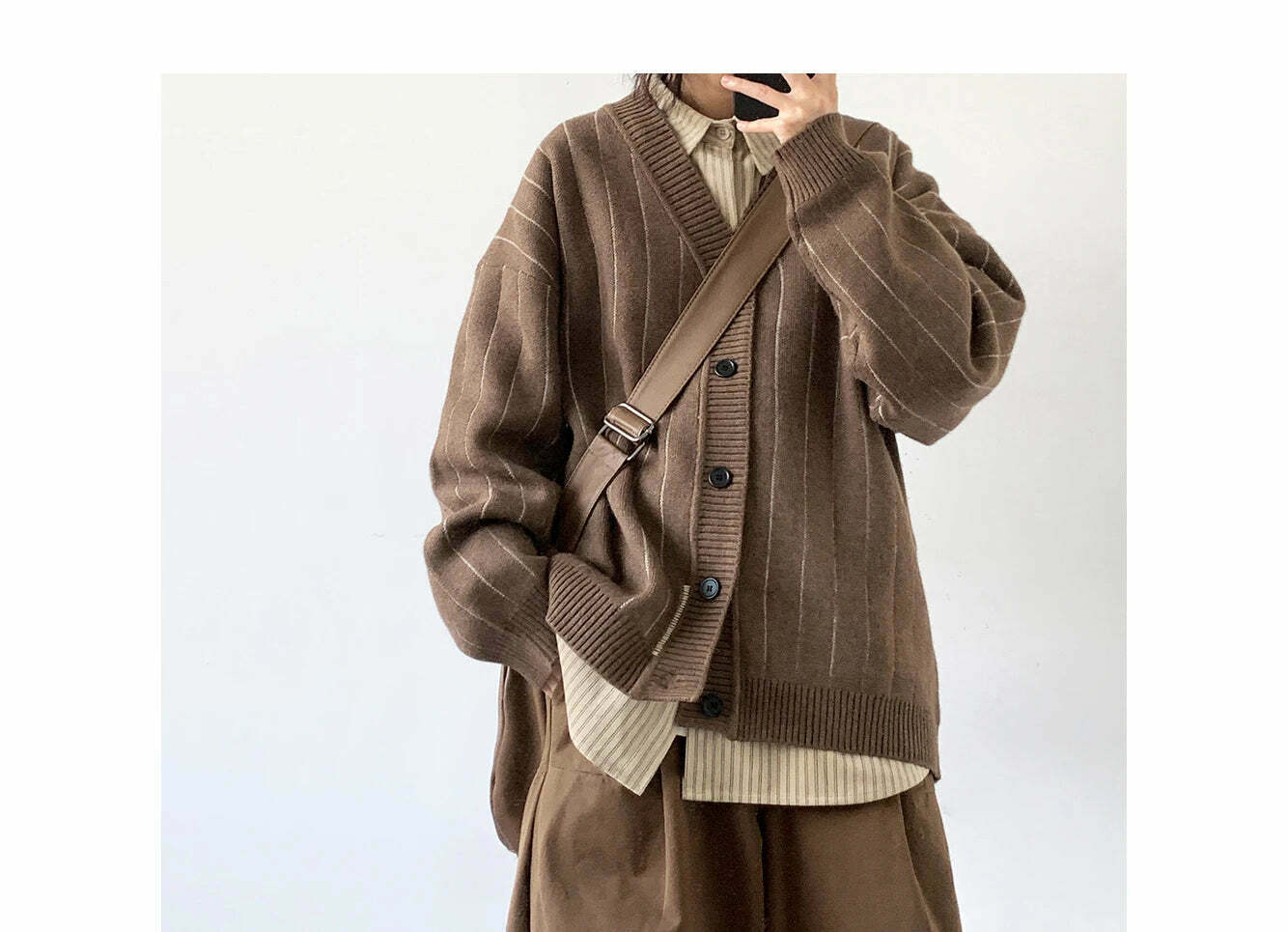 Vintage Striped Cardigan for Women - Y2K Fashion Aesthetic with Coquette and Grunge Vibes