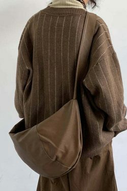 Vintage Striped Cardigan for Women - Y2K Fashion Aesthetic with Coquette and Grunge Vibes