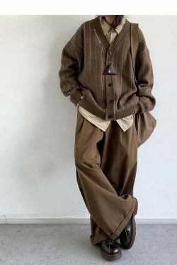 Vintage Striped Cardigan for Women - Y2K Fashion Aesthetic with Coquette and Grunge Vibes