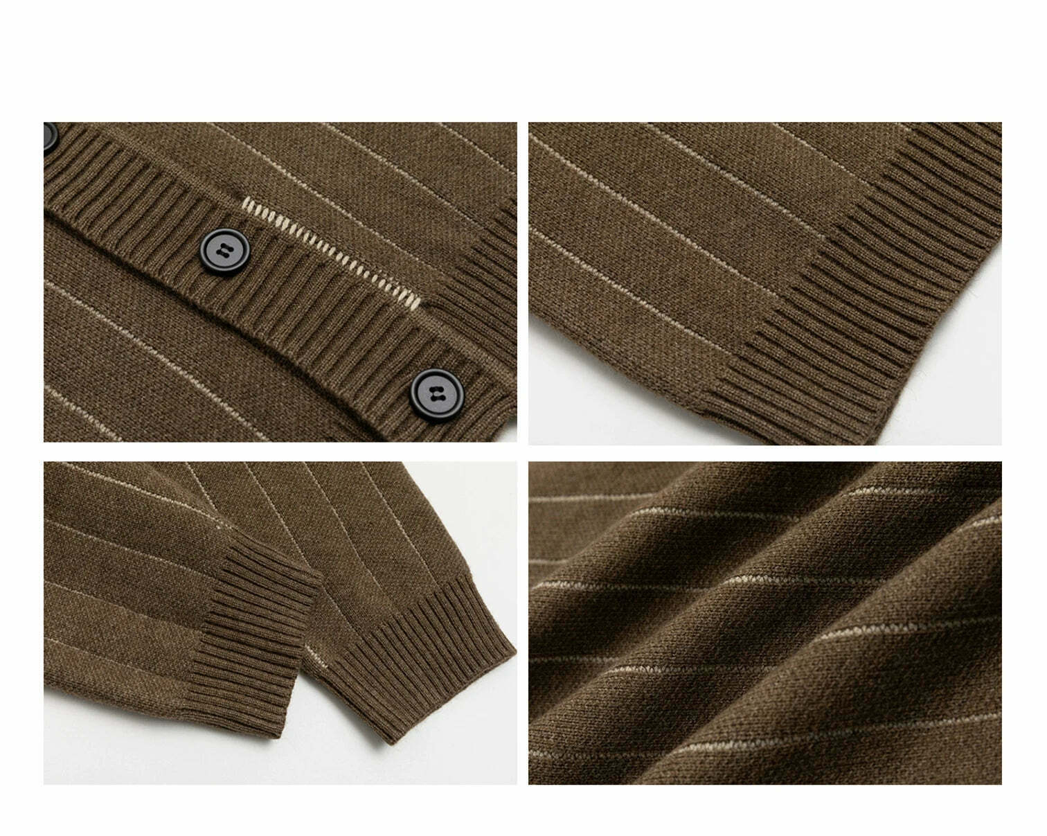 Vintage Striped Cardigan for Women - Y2K Fashion Aesthetic with Coquette and Grunge Vibes