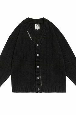 Vintage Striped Cardigan for Women - Y2K Fashion Aesthetic with Coquette and Grunge Vibes