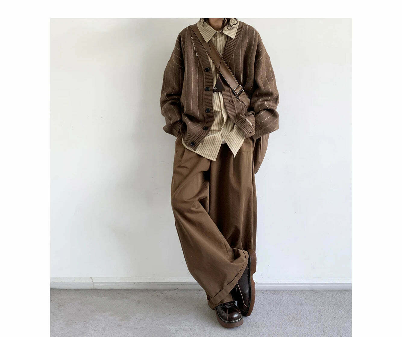 Vintage Striped Cardigan for Women - Y2K Fashion Aesthetic with Coquette and Grunge Vibes