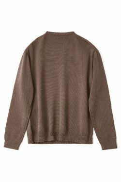 Vintage Three Striped Pullover Sweater - Y2K Fashion Aesthetic Women's Clothing