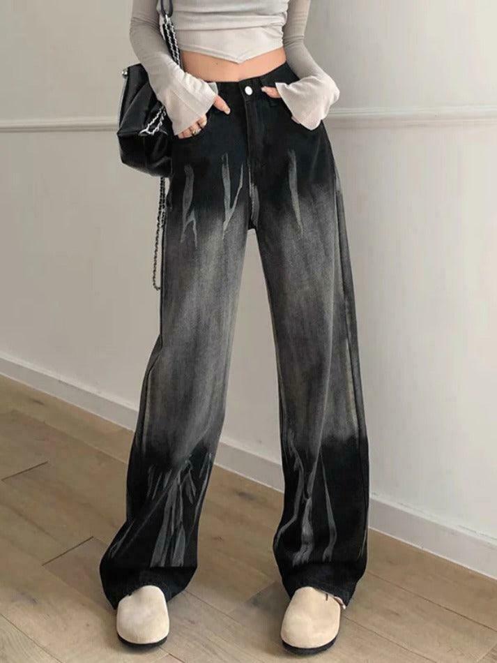 Vintage Tie Dye High Rise Boyfriend Jeans - Y2K Fashion Aesthetic for Women