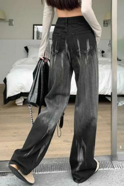 Vintage Tie Dye High Rise Boyfriend Jeans - Y2K Fashion Aesthetic for Women