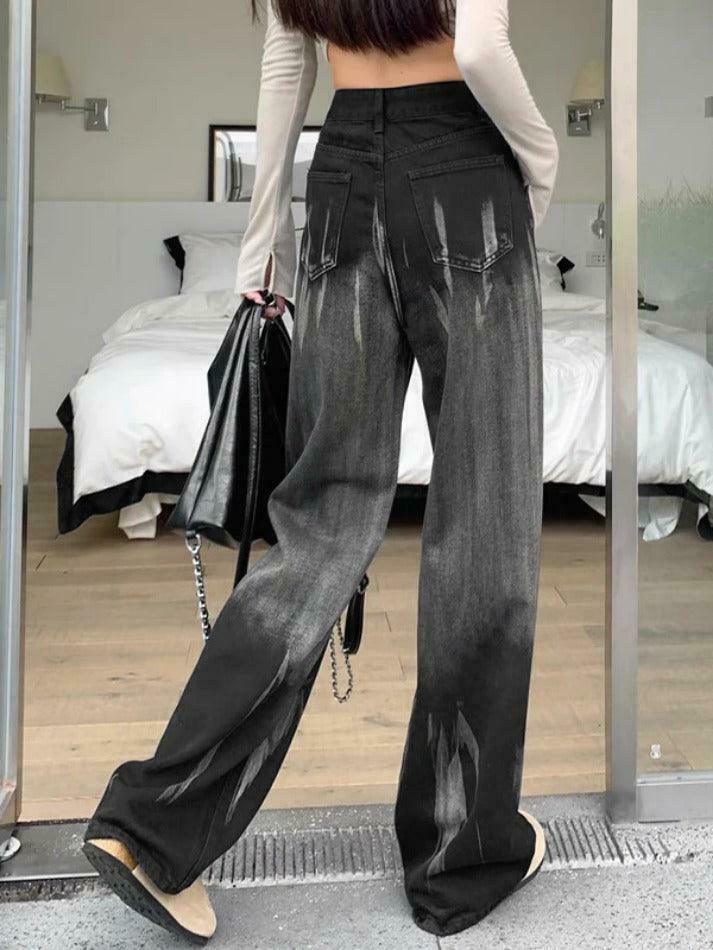 Vintage Tie Dye High Rise Boyfriend Jeans - Y2K Fashion Aesthetic for Women